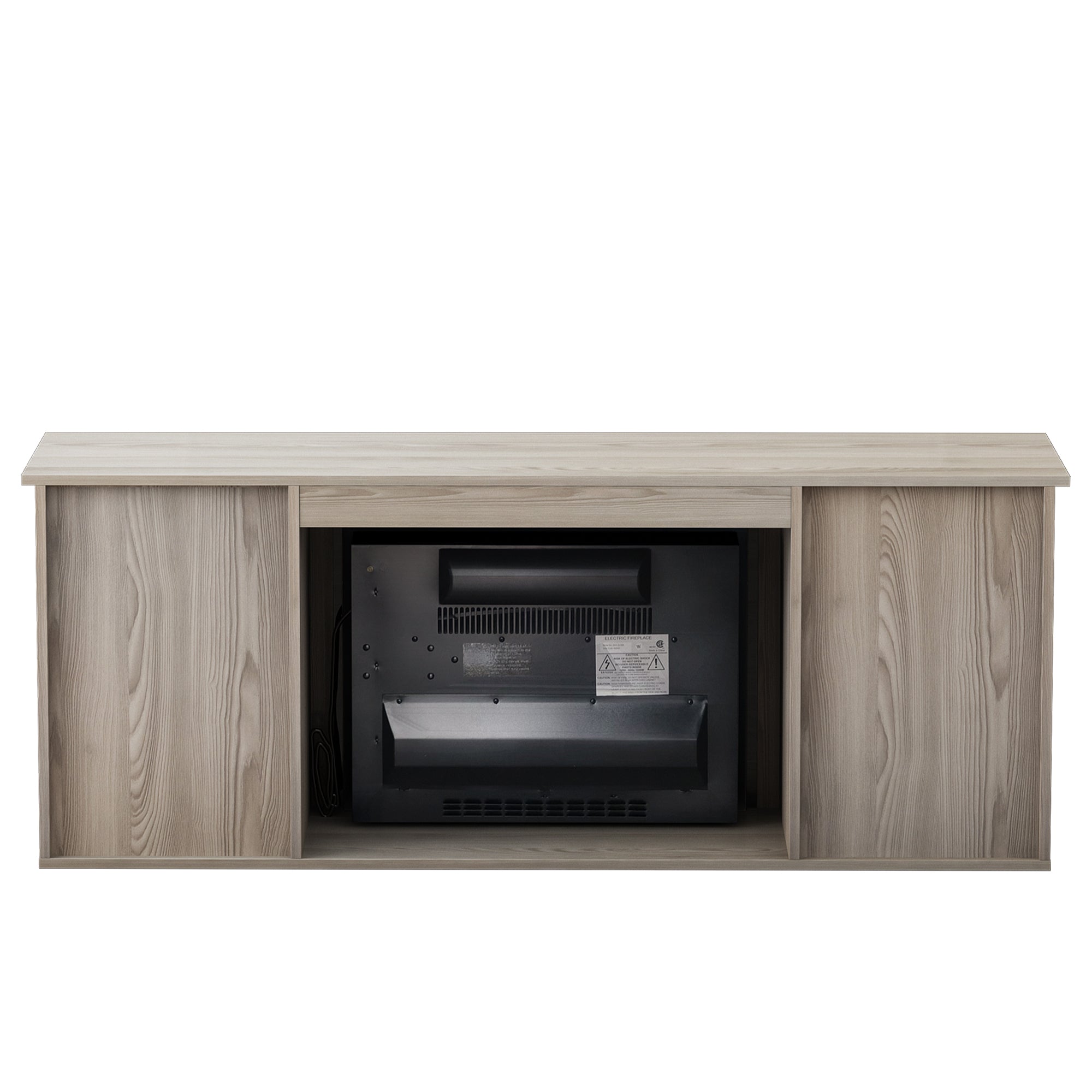 The television cabinet with an electronic fireplace,with Farmhouse Sliding Barn Door ,for TV up to 65 Inch Flat Screen MediaConsoleTable StorageCabinetWood Entertainment CenterSturdycolour:Washed Gray - Atlantic Fine Furniture Inc