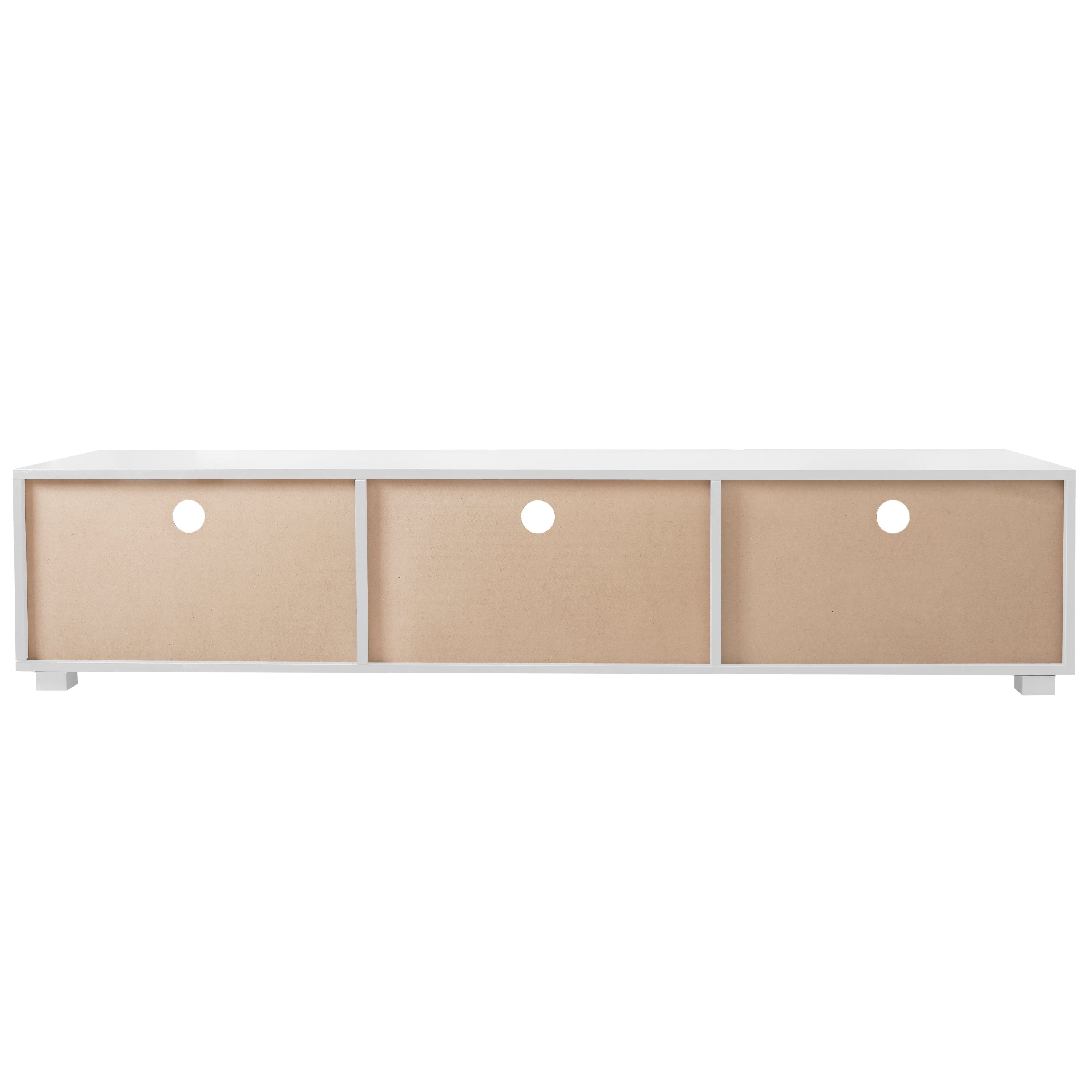 White TV Stand for 70 Inch TV Stands, Media Console Entertainment Center Television Table, 2 Storage Cabinet with Open Shelves for Living Room Bedroom - Atlantic Fine Furniture Inc