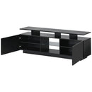 ON-TREND Modern TV Stand for TVs up to 65inches with LED lights, 16 Colors, for Livingroom, Bedroom, Black  (OLD SKU: WF280706AAB) - Atlantic Fine Furniture Inc