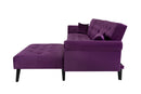 Convertible Sofa bed sleeper Purple Velvet(W223S00001、W223S00711、W223S00872) - Atlantic Fine Furniture Inc
