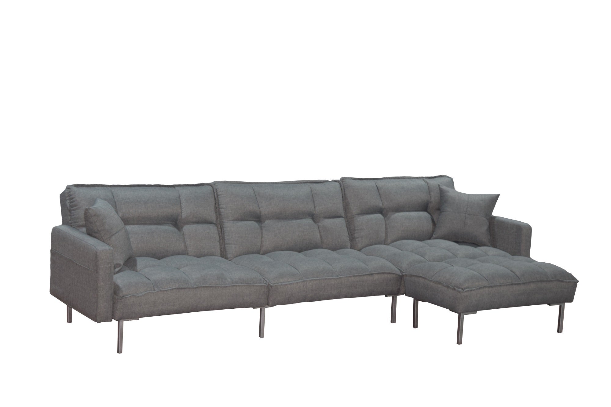 Sectional sofa couch sleeper grey - Atlantic Fine Furniture Inc