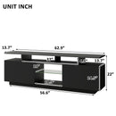 ON-TREND Modern TV Stand for TVs up to 65inches with LED lights, 16 Colors, for Livingroom, Bedroom, Black  (OLD SKU: WF280706AAB) - Atlantic Fine Furniture Inc
