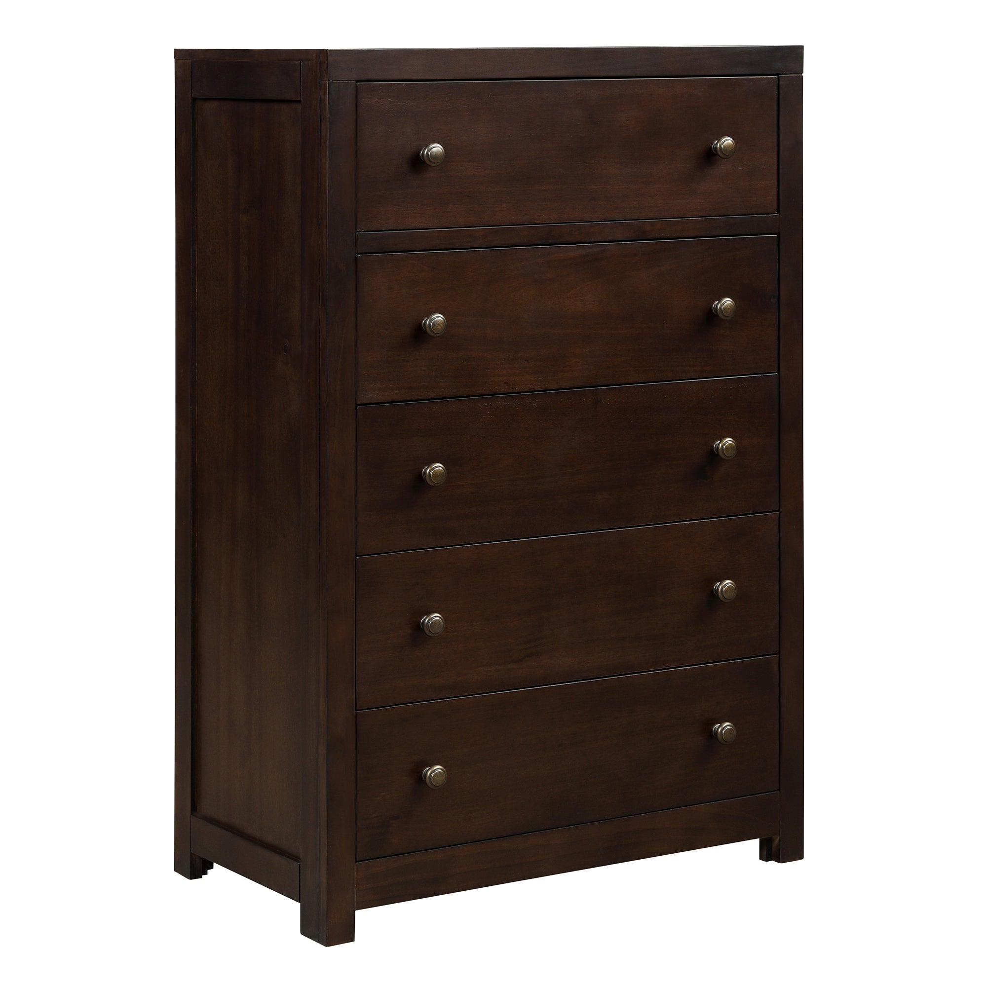 Classic Rich Brown 3 Pieces Queen Bedroom Set (Queen Bed + Nightstand+ Chest) - Atlantic Fine Furniture Inc