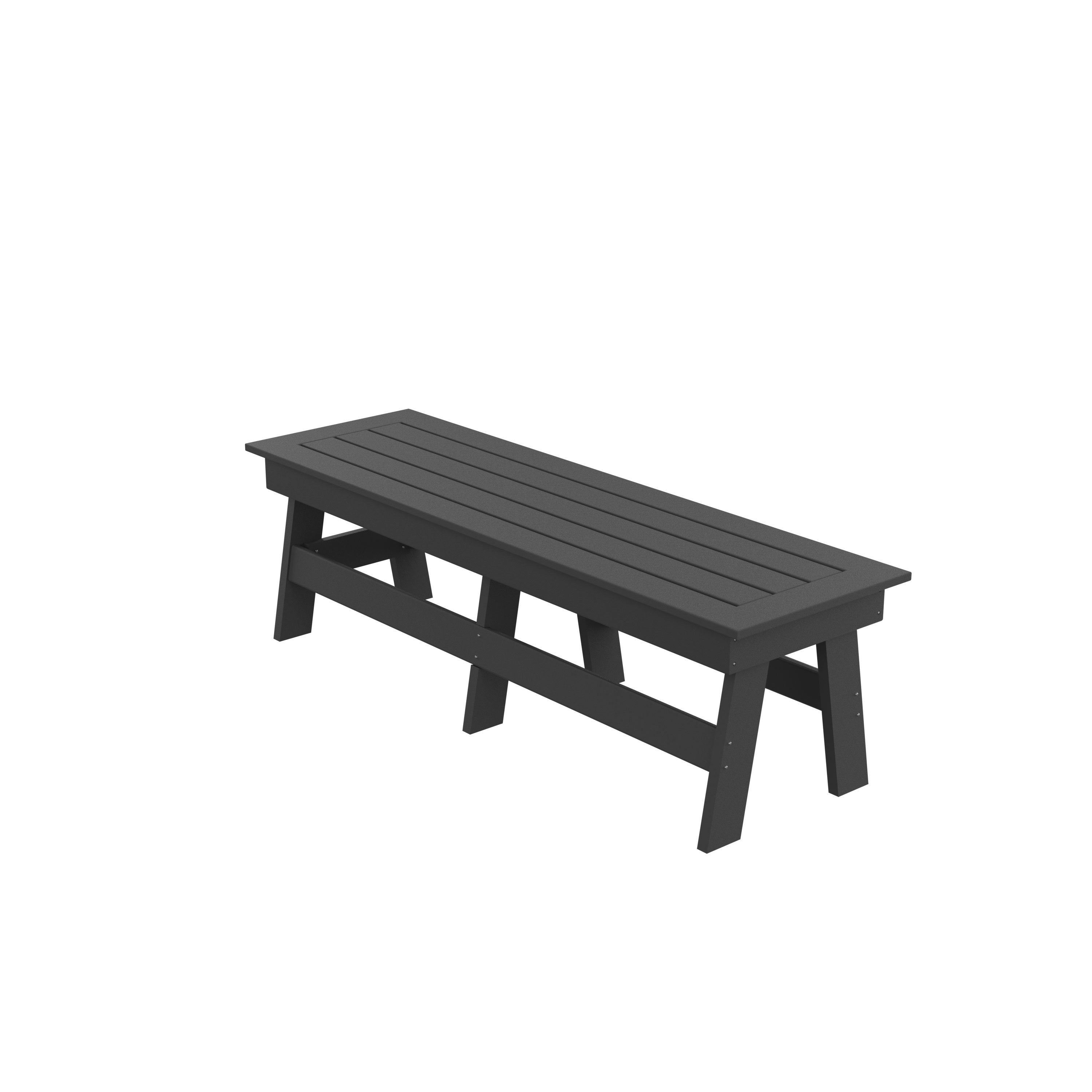 HDPE Dining Bench, Gray - Atlantic Fine Furniture Inc