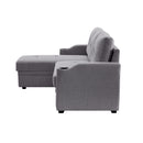 Orisfur. 81" Sleeper Sofa Bed Reversible Sectional Couch with Storage Chaise and Two Cup Holders for Living Room Furniture Set - Atlantic Fine Furniture Inc