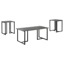 Nyla - 3 Piece Engineered Wood Coffee Table Set Weathered - Gray - Atlantic Fine Furniture Inc