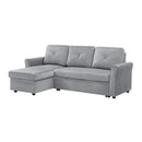 Orisfur. 83" Pull Out Sleeper Sofa Reversible L-Shape 3 Seat Sectional Couch with Storage for Living Room Furniture Set - Atlantic Fine Furniture Inc