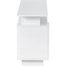 ON-TREND Modern, Stylish Functional TV stand with Color Changing LED Lights, Universal Entertainment Center, High Gloss TV Cabinet for 75+ inch TV, White - Atlantic Fine Furniture Inc