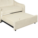 Orisfur. 50.6" Convertible Sleeper Bed, Adjustable Sofa Couch with Dual USB Ports for Living Room Space(Cream White) - Atlantic Fine Furniture Inc