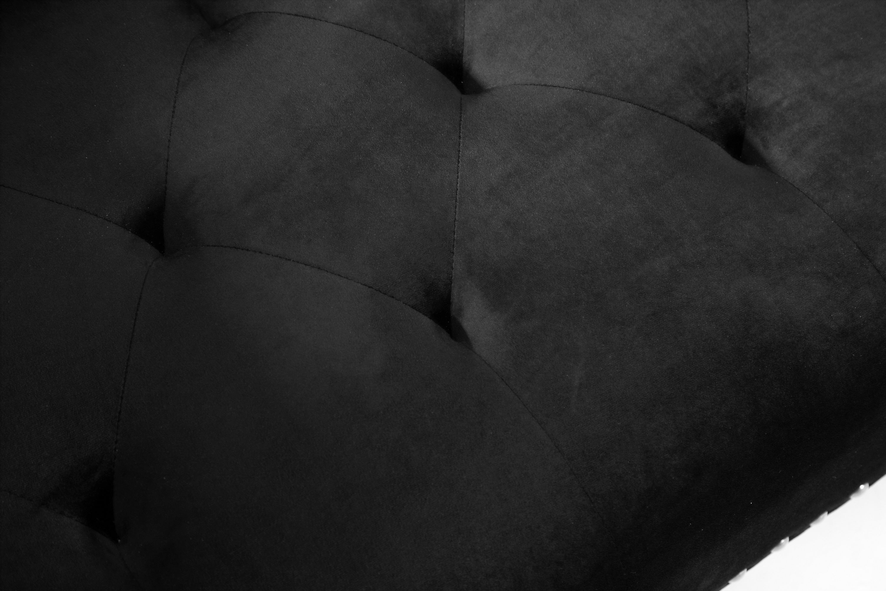 Convertible Sofa bed sleeper Black velvet (same as W223S01589。Size difference, See Details in page.) - Atlantic Fine Furniture Inc