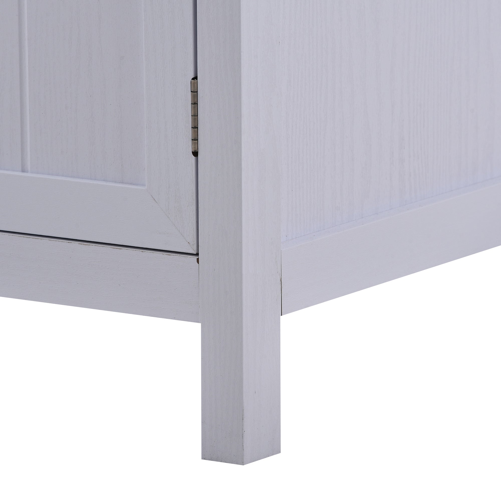 U-Can TV Stand for TV up to 68 in with 2 Doors and 2 Drawers Open Style Cabinet, Sideboard for Living room, White - Atlantic Fine Furniture Inc