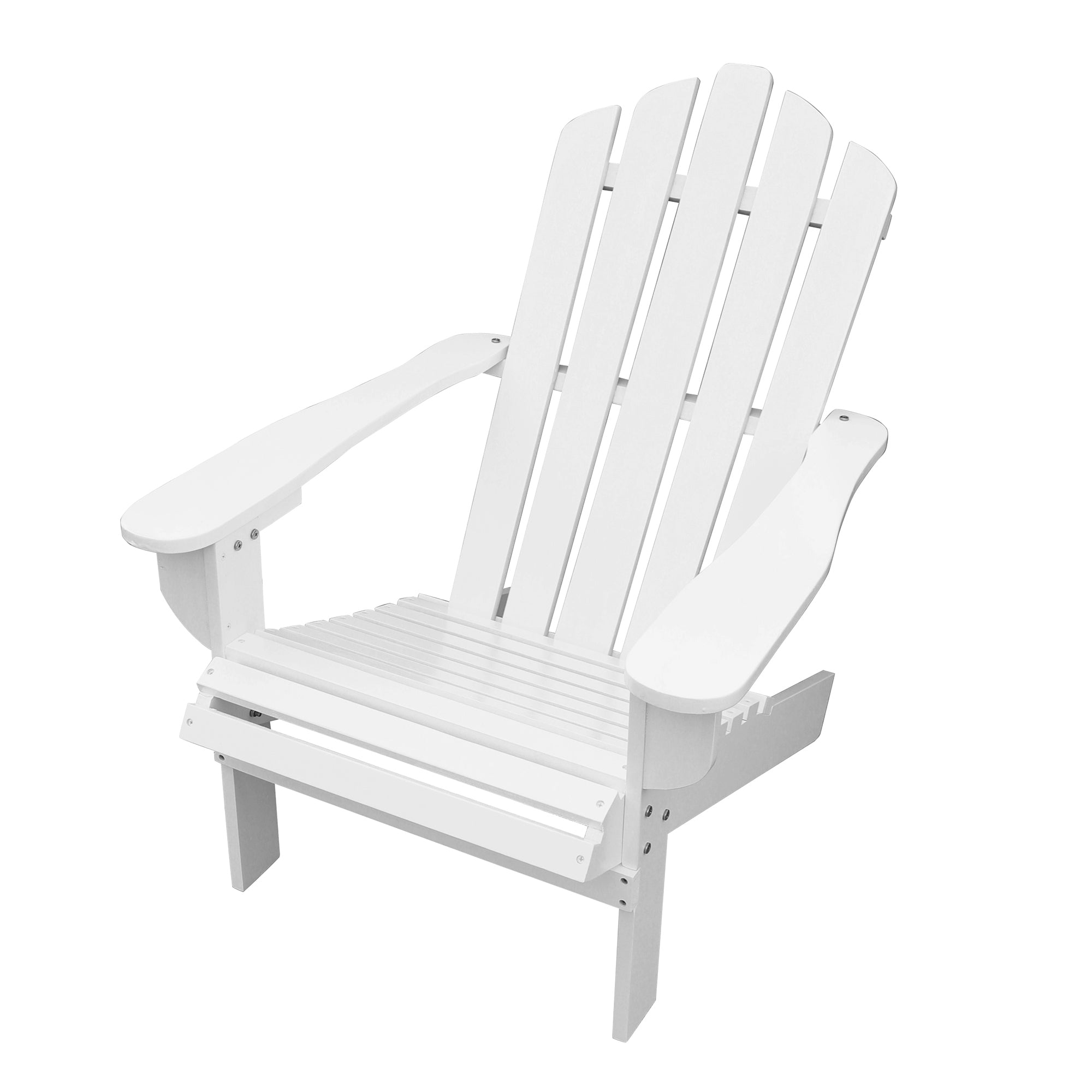 Outdoor or indoor Wood Reclining Adirondack chair White - Atlantic Fine Furniture Inc