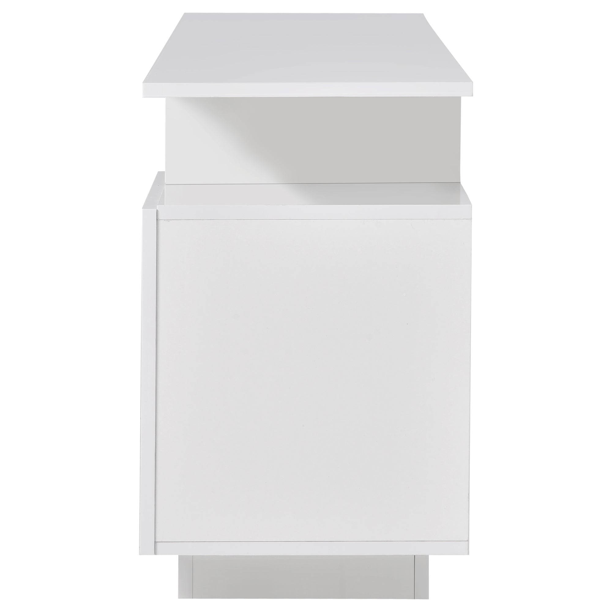 ON-TREND Modern TV Stand for TVs up to 65inches with LED lights, 16 Colors, for Livingroom, Bedroom, White (OLD SKU: WF280706AAK) - Atlantic Fine Furniture Inc