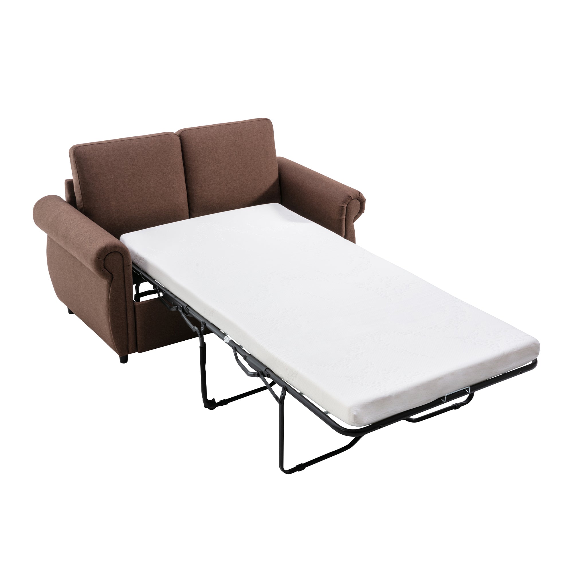 Orisfur Pull Out Sofa Bed Loveseat Sleeper with Twin Size Memory Mattress for Living Room Spaces - Atlantic Fine Furniture Inc