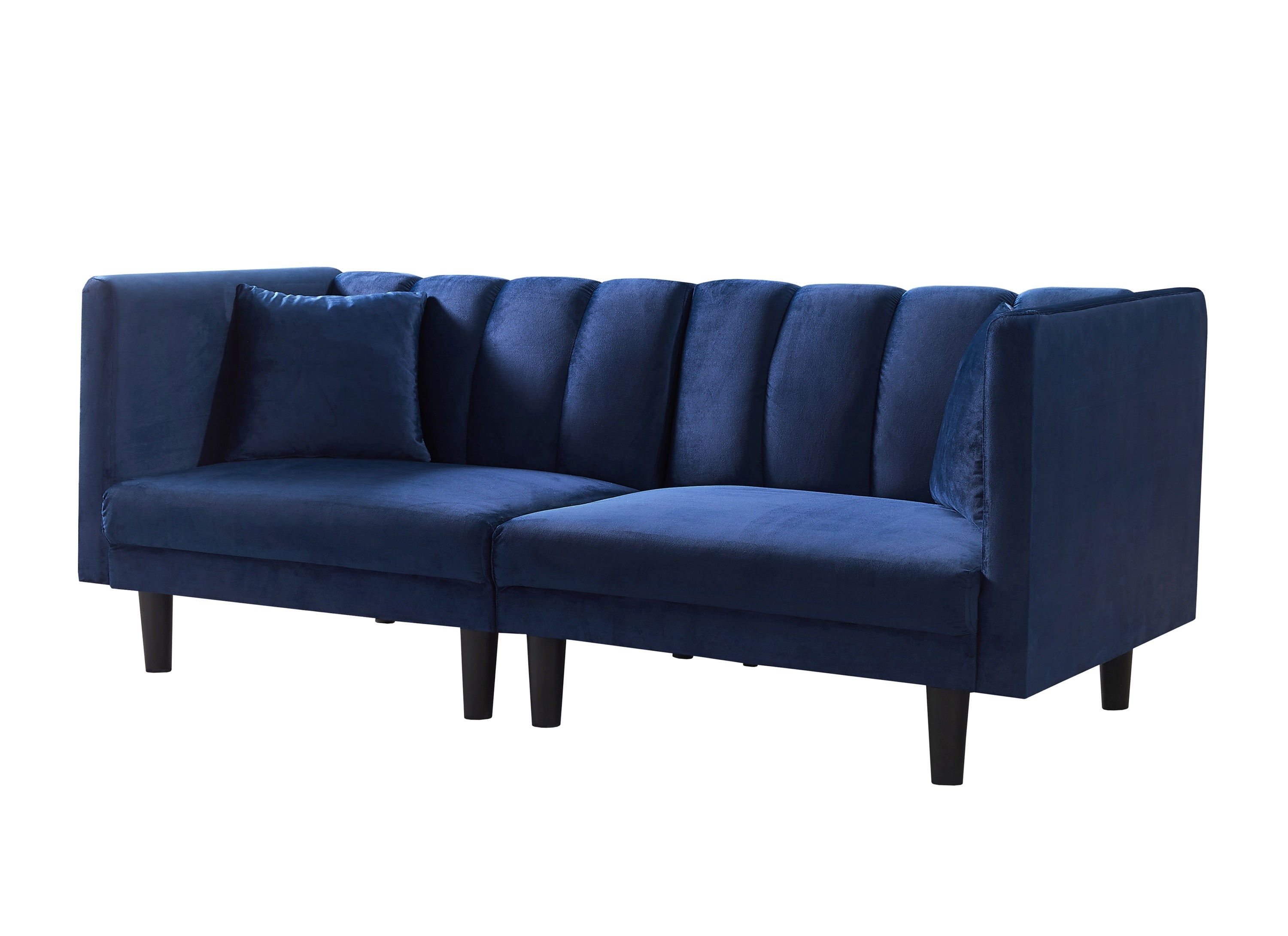 FUTON SOFA SLEEPER NAVY BLUE VELVET(same as W223S00556) - Atlantic Fine Furniture Inc