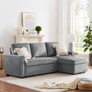 Orisfur. 83" Pull Out Sleeper Sofa Reversible L-Shape 3 Seat Sectional Couch with Storage Chaise for Living Room Furniture Set (Old SKU: SG000408AAA) - Atlantic Fine Furniture Inc