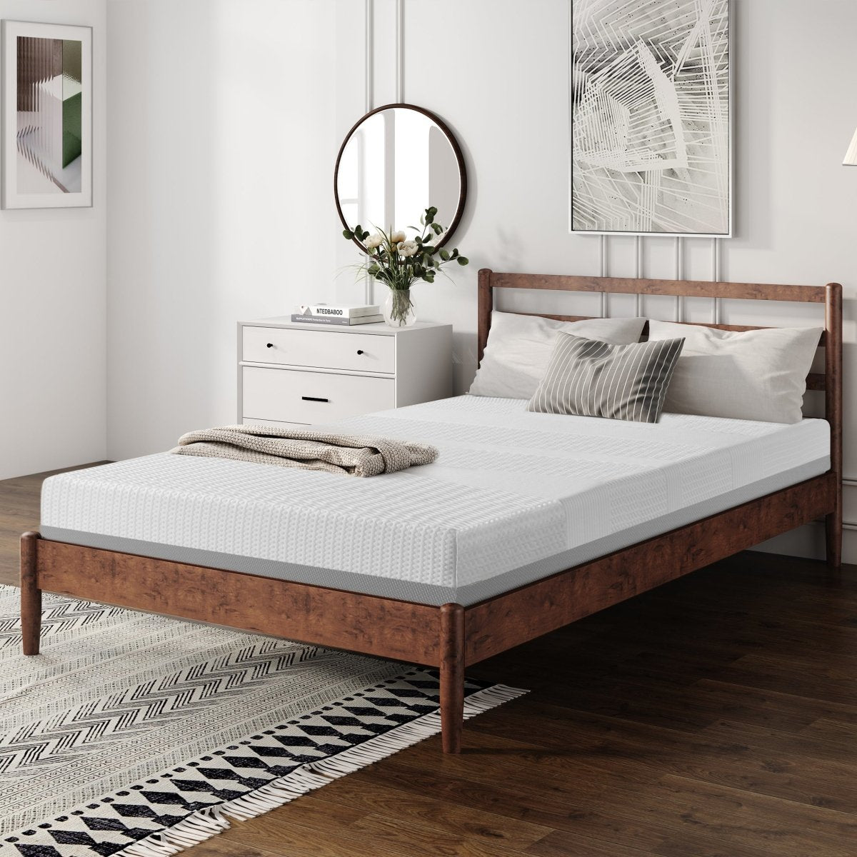 6 Inches Gel & Charcoal Infused Memory Foam Mattress - Medium Comfort(Full) - Atlantic Fine Furniture Inc