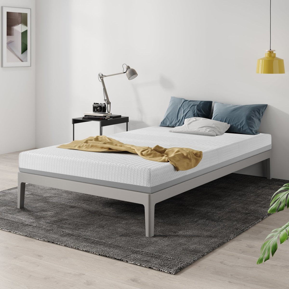 6 Inches Gel & Charcoal Infused Memory Foam Mattress - Medium Comfort(Queen) - Atlantic Fine Furniture Inc