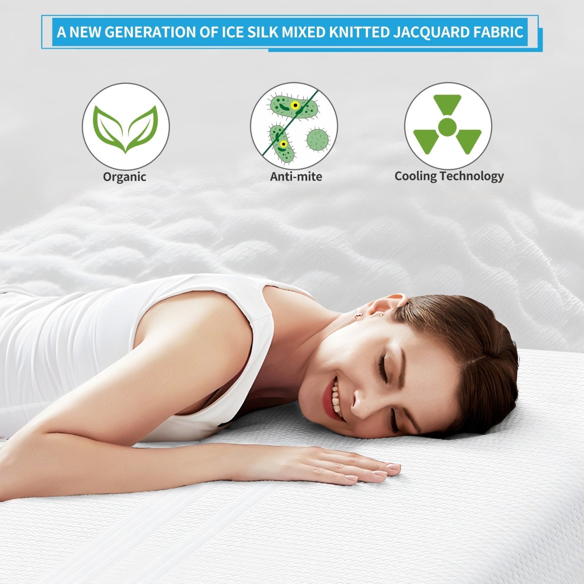 6 Inches Gel & Charcoal Infused Memory Foam Mattress - Medium Comfort(Queen) - Atlantic Fine Furniture Inc