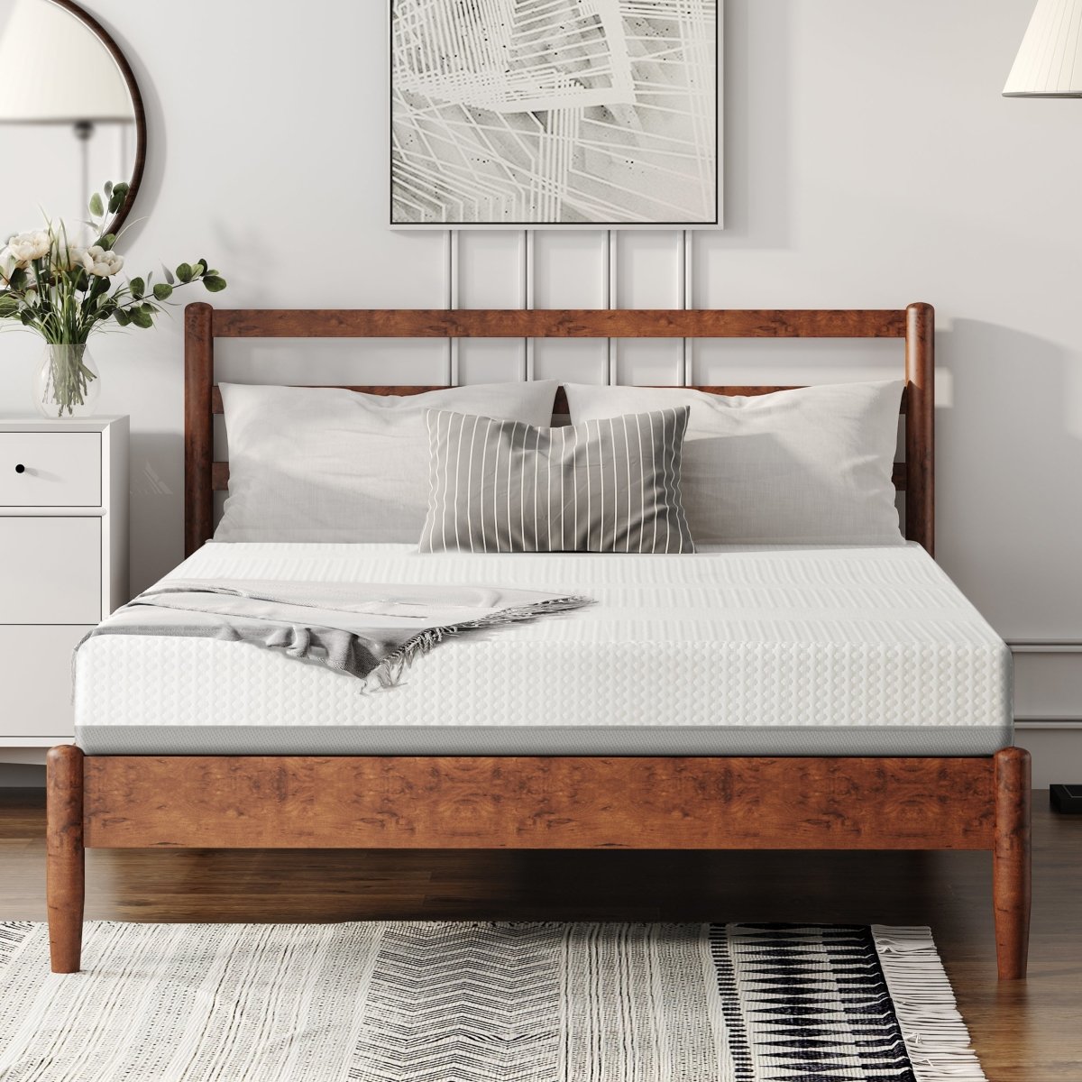 6 Inches Gel & Charcoal Infused Memory Foam Mattress - Medium Comfort(Queen) - Atlantic Fine Furniture Inc