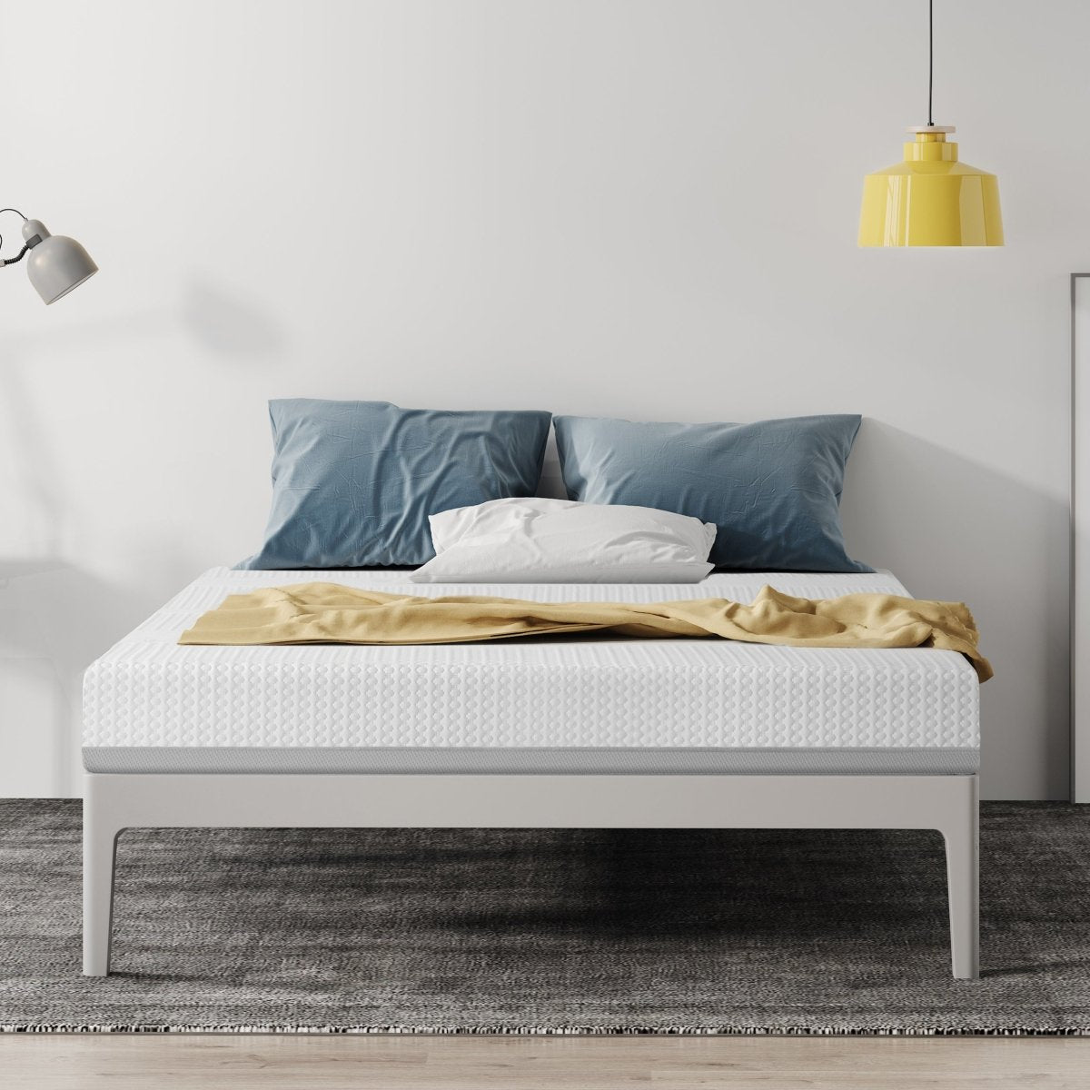 6 Inches Gel & Charcoal Infused Memory Foam Mattress - Medium Comfort(Twin) - Atlantic Fine Furniture Inc