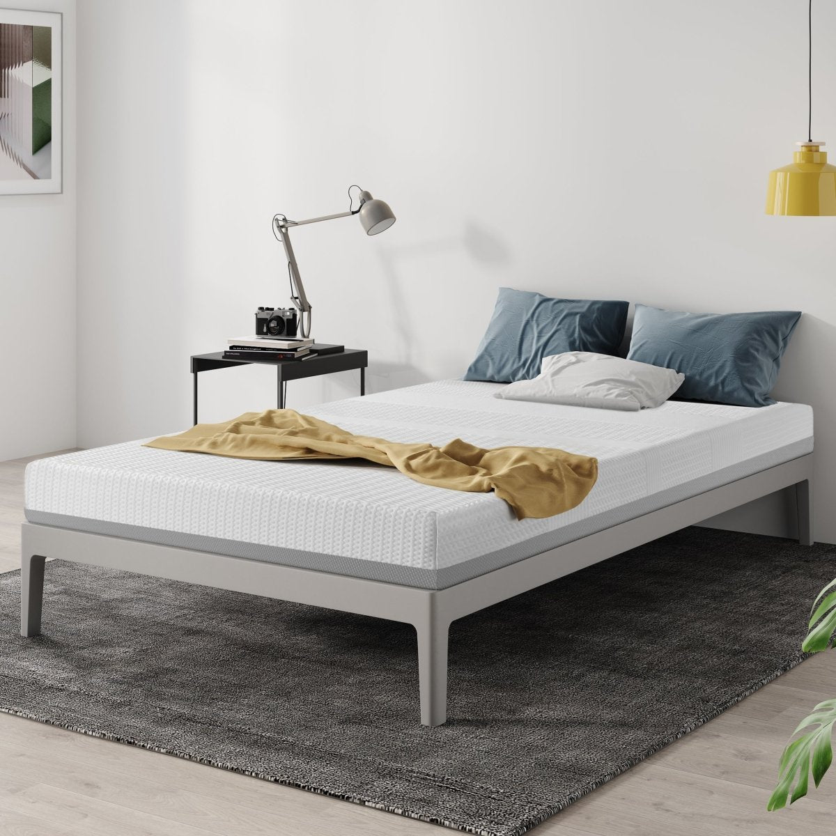 6 Inches Gel & Charcoal Infused Memory Foam Mattress - Medium Comfort(Twin) - Atlantic Fine Furniture Inc