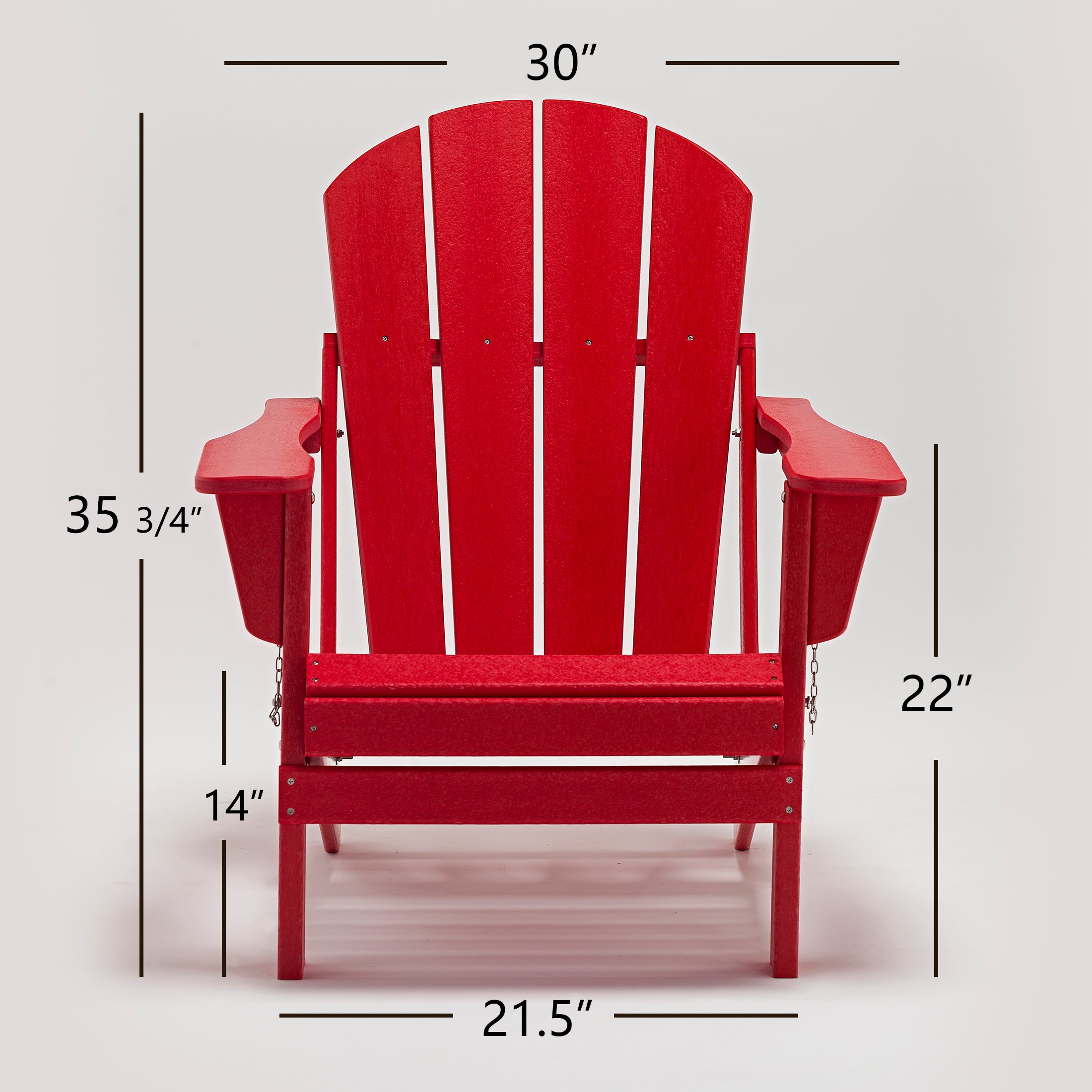 Classic Solid All-weather Folding Plastic Adirondack Chair - Atlantic Fine Furniture Inc