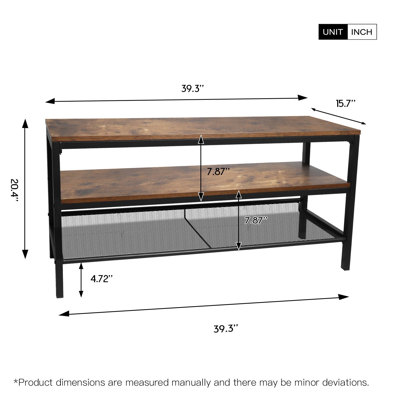 Wooden TV cabinet console, TV media cabinet/three-tier industrial storage cabinet with lockers - Atlantic Fine Furniture Inc
