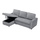 Orisfur. 83" Pull Out Sleeper Sofa Reversible L-Shape 3 Seat Sectional Couch with Storage Chaise for Living Room Furniture Set (Old SKU: SG000408AAA) - Atlantic Fine Furniture Inc