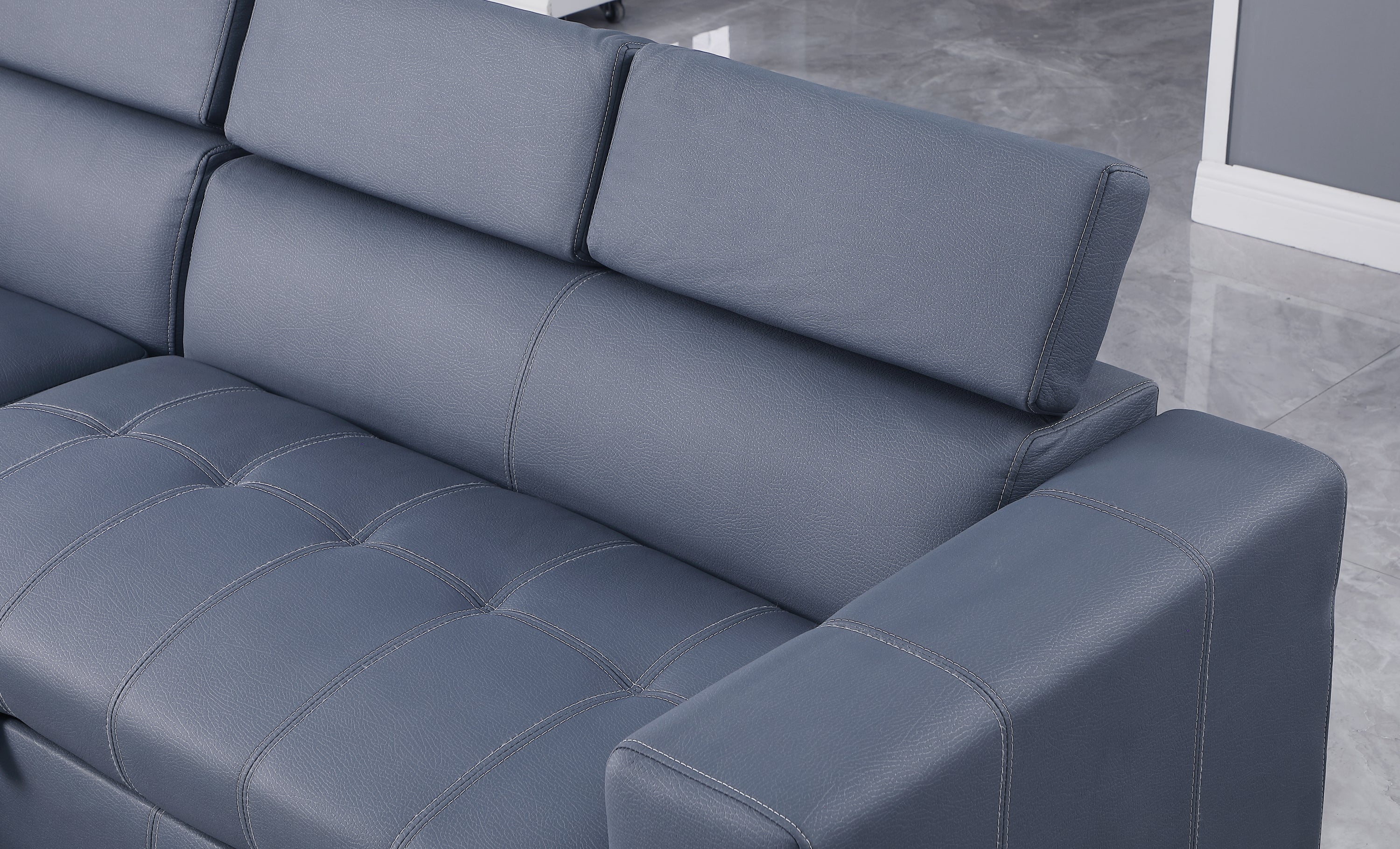 Revolution performance fabric, Reversible Sleeper Sectional Storage Sofa Bed, 3 Seat Both Left Handed And Right Handed (91x60.5x 33 inches) - Atlantic Fine Furniture Inc