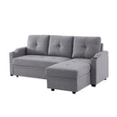 Orisfur. 81" Sleeper Sofa Bed Reversible Sectional Couch with Storage Chaise and Two Cup Holders for Living Room Furniture Set - Atlantic Fine Furniture Inc
