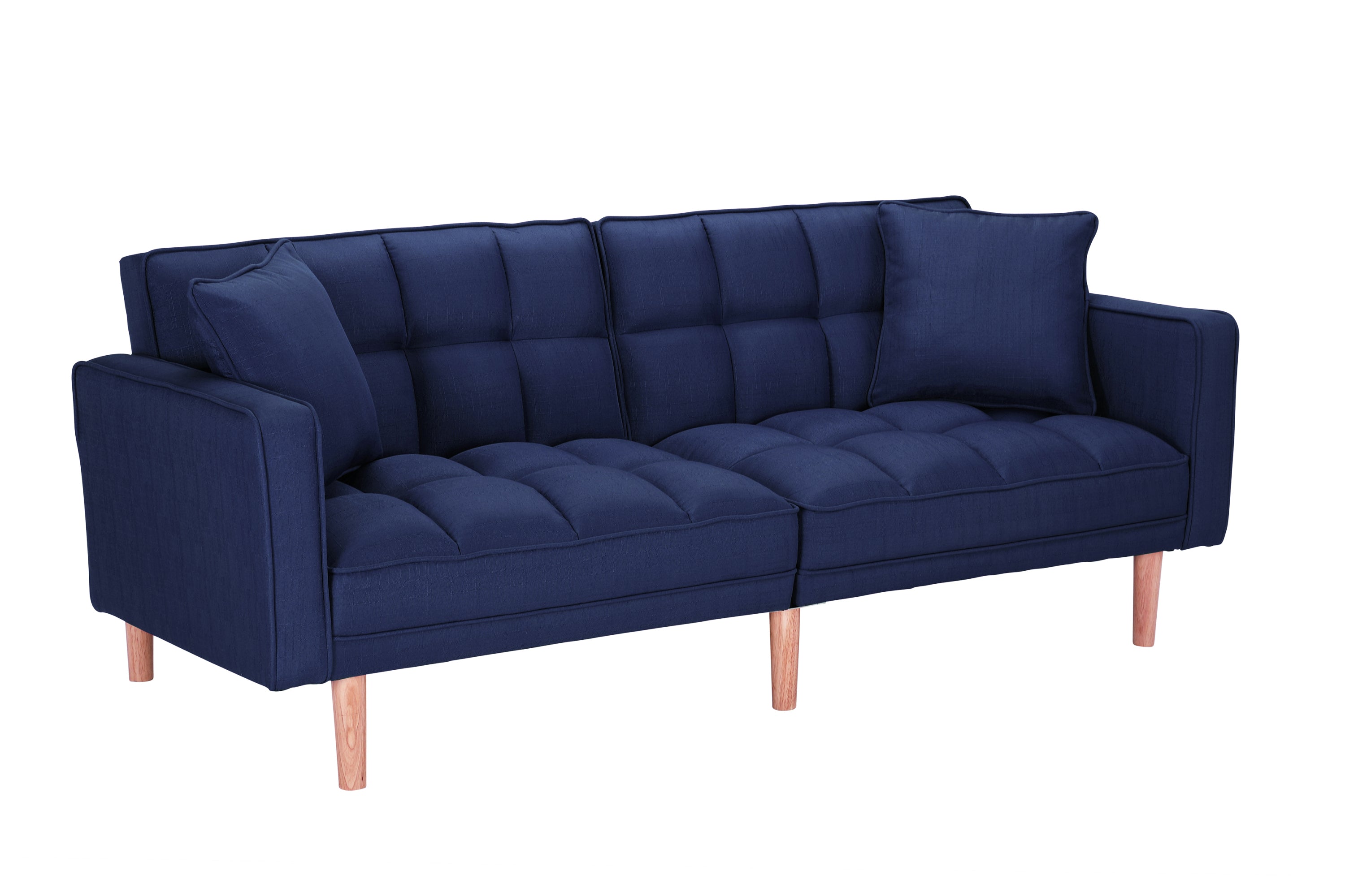 FUTON SLEEPER SOFA WITH 2 PILLOWS NAVY BLUE FABRIC(W223S00030) - Atlantic Fine Furniture Inc