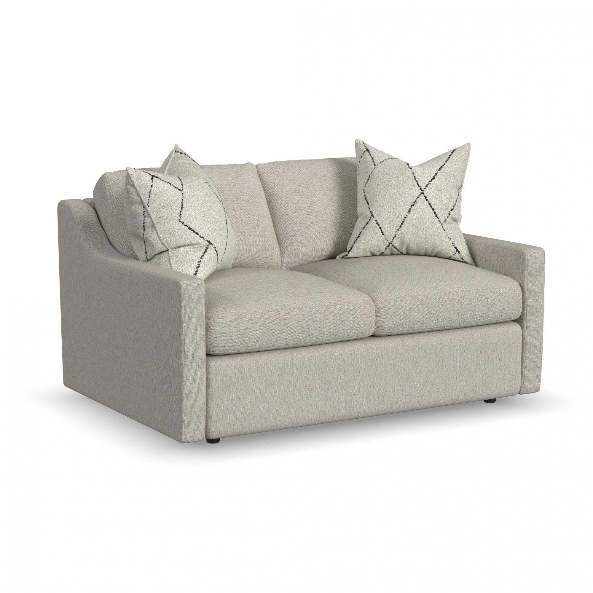 Sky - Upholstered Loveseat - Light Gray - Atlantic Fine Furniture Inc