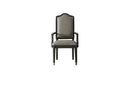 House - Beatrice Chair (Set of 2) - Two Tone Gray Fabric & Charcoal Finish - Atlantic Fine Furniture Inc