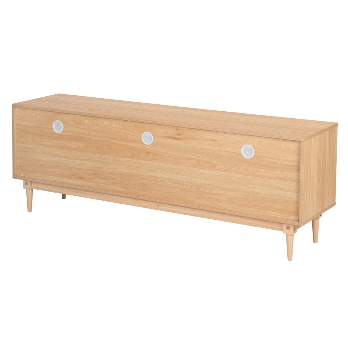64" TV Stand for 65/70 inch TV Entertainment Cabinet Console with Rattan Storage Drawers for Living Media Room - Atlantic Fine Furniture Inc