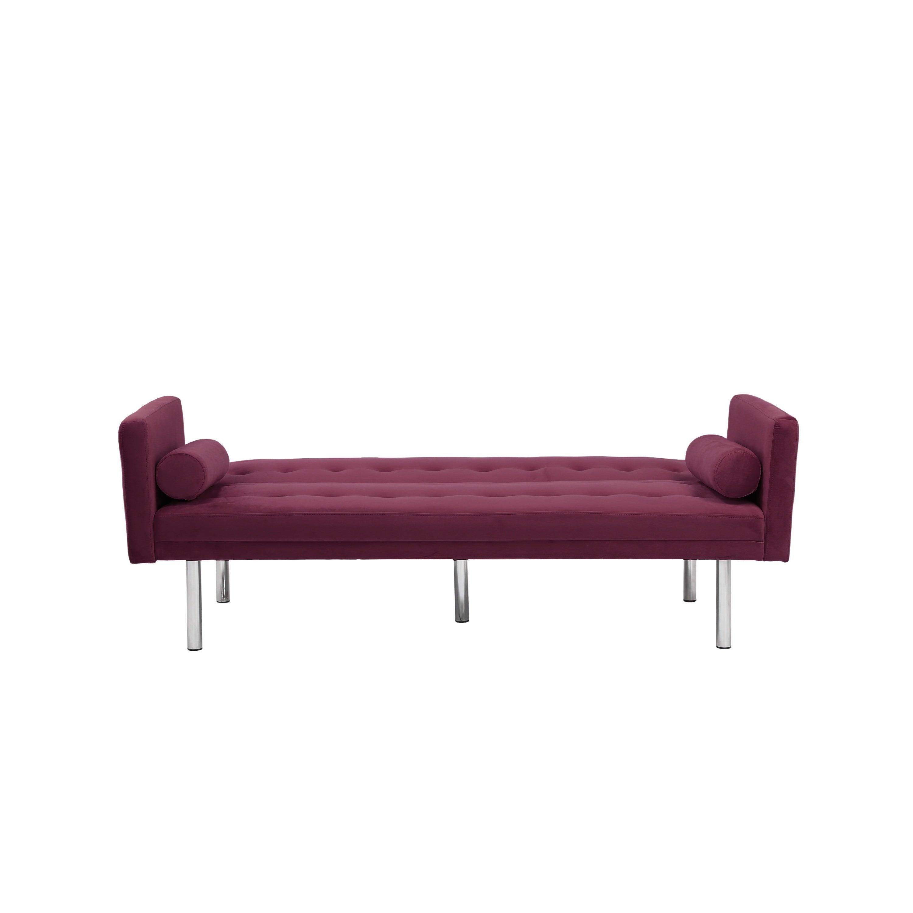 Square arm sleeper sofa Red Velvet ***Not available for sale on Walmart*** - Atlantic Fine Furniture Inc