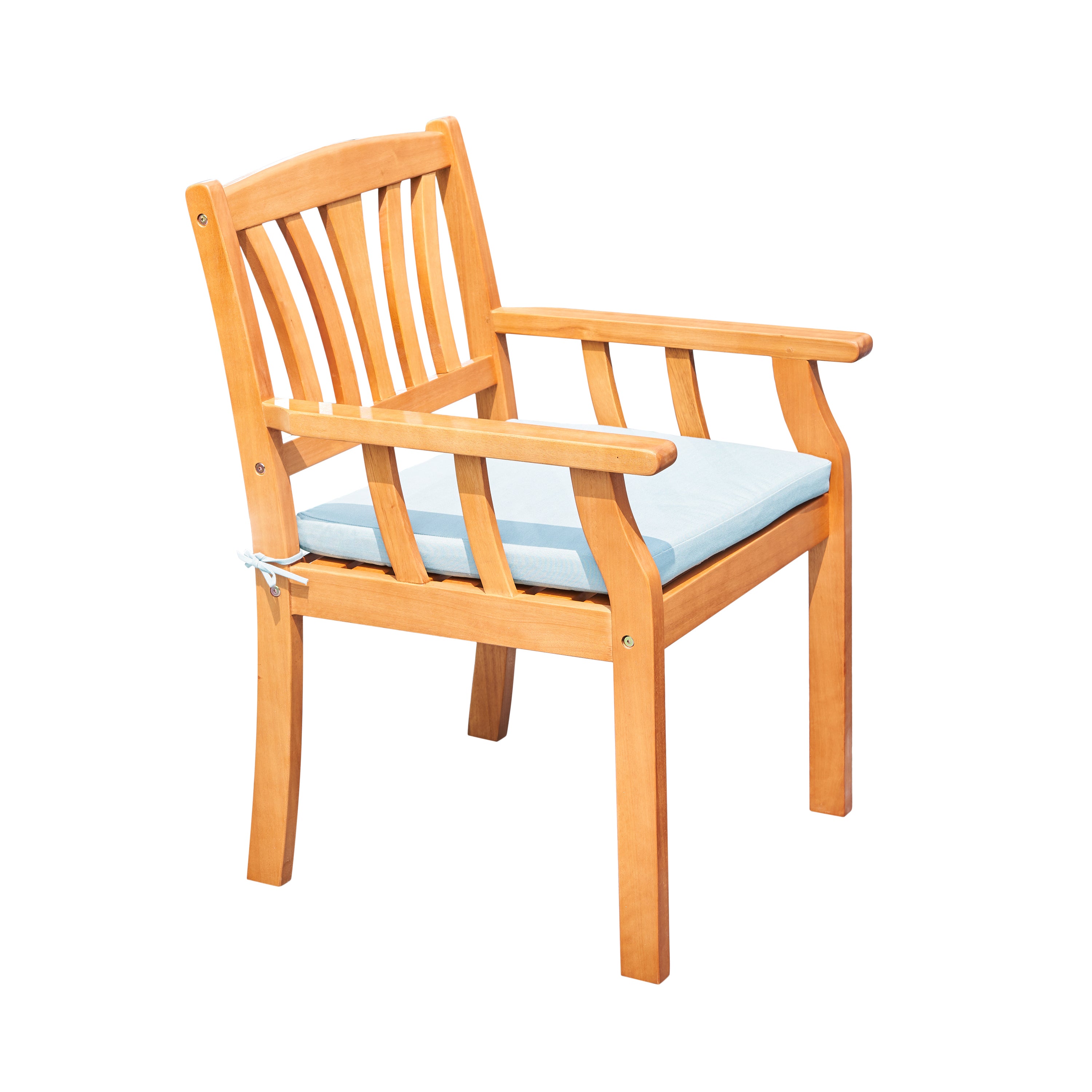 Kapalua Honey Nautical Outdoor Eucalyptus Wooden Dining Chair - Atlantic Fine Furniture Inc