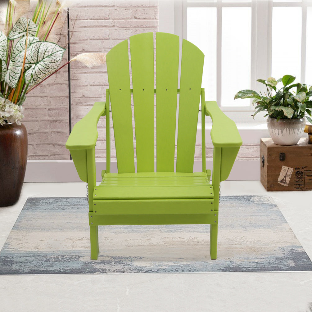 Classic Solid All-weather Folding Plastic Adirondack Chair - Atlantic Fine Furniture Inc