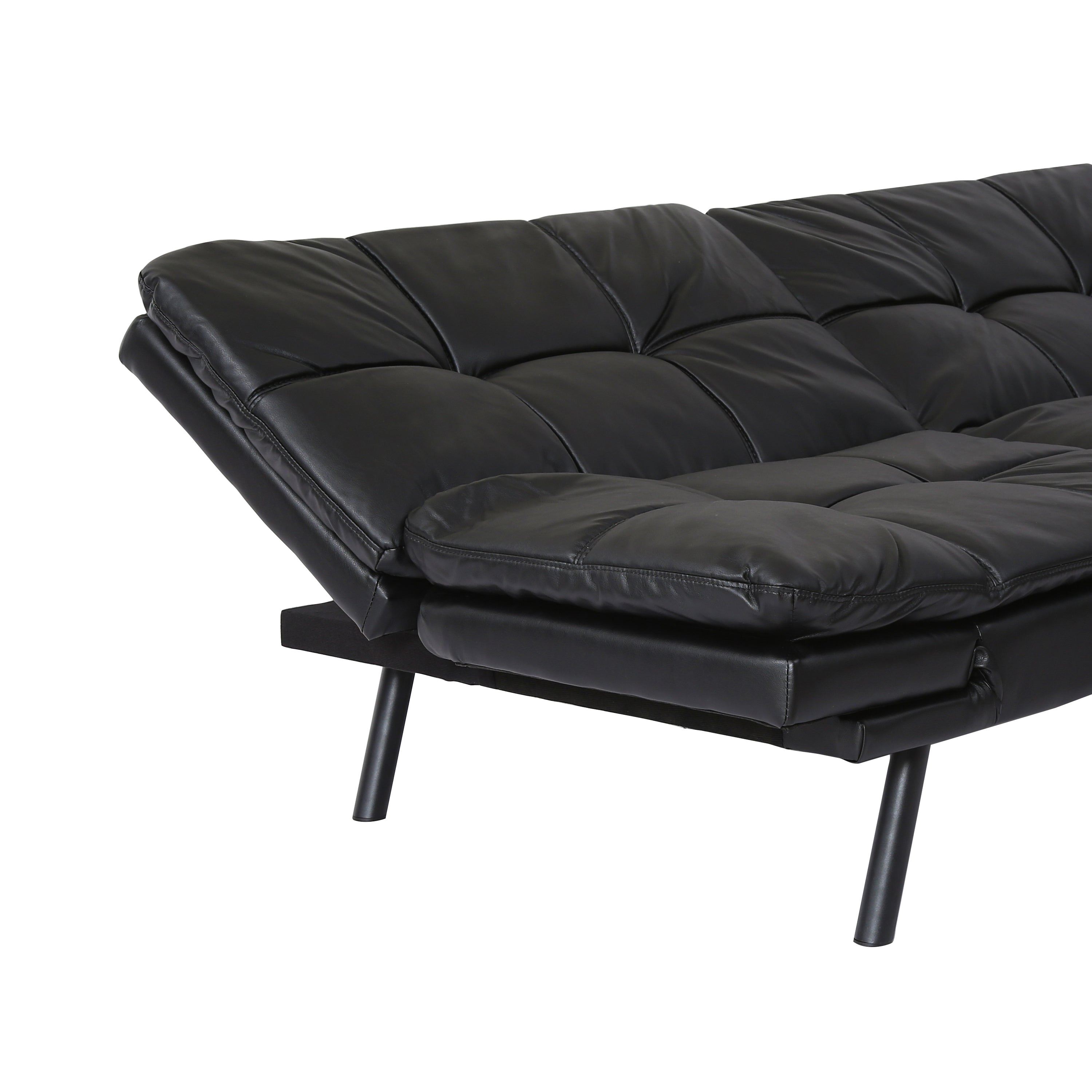 Convertible Memory Foam Futon Couch Bed, Modern Folding Sleeper Sofa-SF267PUBK - Atlantic Fine Furniture Inc