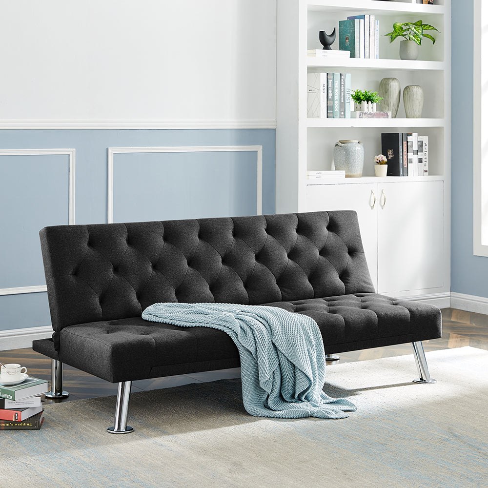 Futon Sofa Bed , Folding Sofa Couch Bed , Upholstered Convertible Sleeper for Living Room - Atlantic Fine Furniture Inc