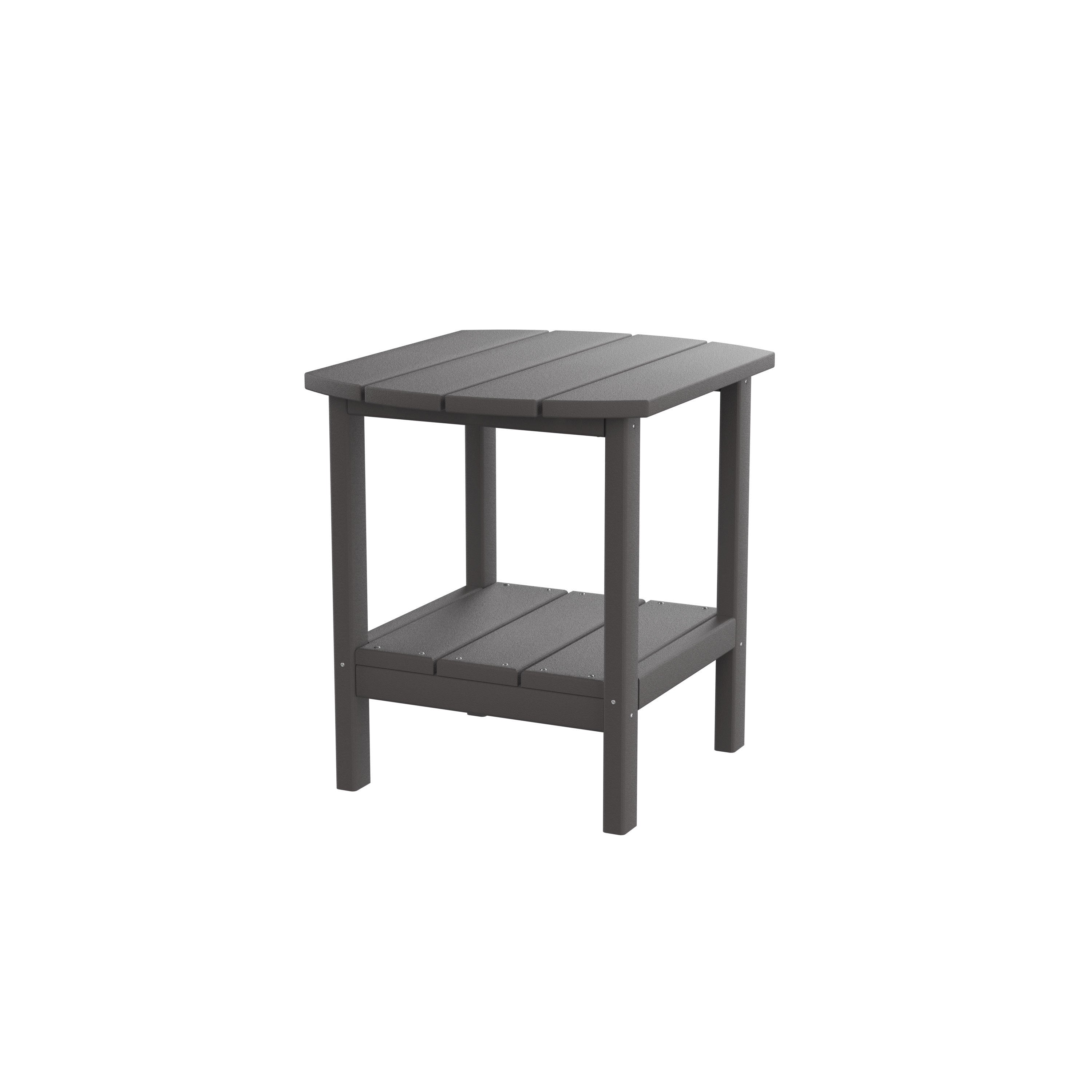 HDPE side table,adirondack table,porch table, patio table for outdoor and pool Gray - Atlantic Fine Furniture Inc