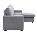 Orisfur. 83" Pull Out Sleeper Sofa Reversible L-Shape 3 Seat Sectional Couch with Storage Chaise for Living Room Furniture Set (Old SKU: SG000408AAA) - Atlantic Fine Furniture Inc