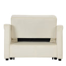 Orisfur. 50.6" Convertible Sleeper Bed, Adjustable Sofa Couch with Dual USB Ports for Living Room Space(Cream White) - Atlantic Fine Furniture Inc