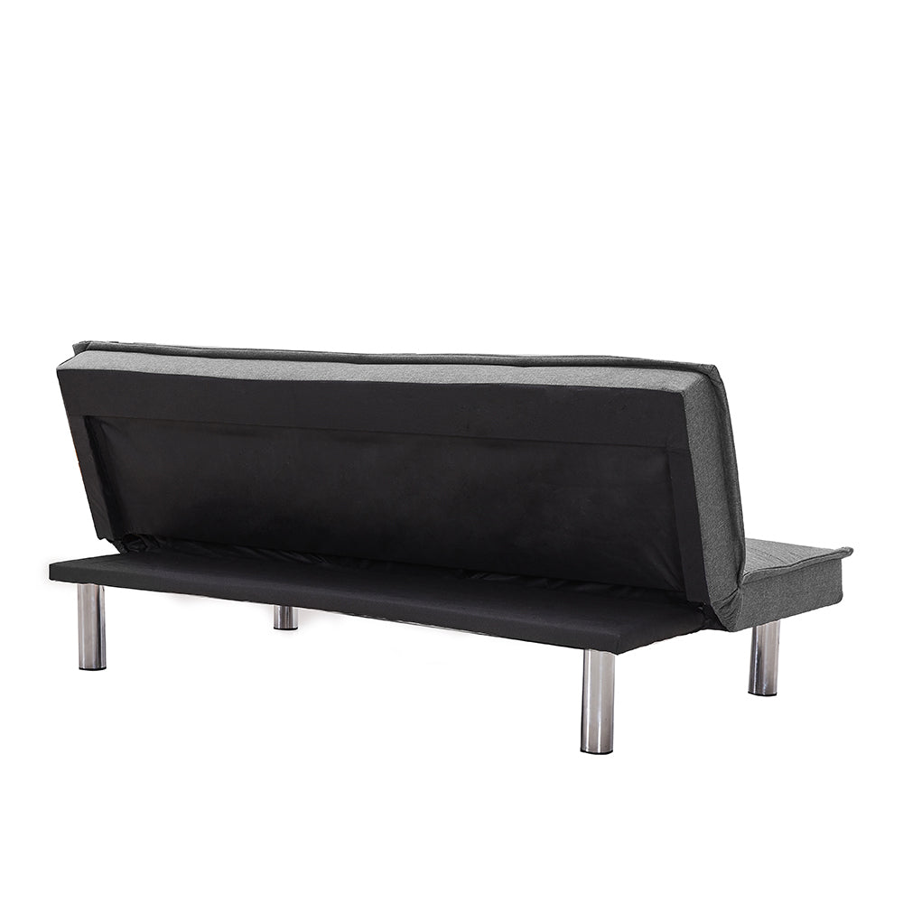Grey Fabric Sofa Bed , Convertible Folding Futon Sofa Bed Sleeper for Home Living Room . - Atlantic Fine Furniture Inc