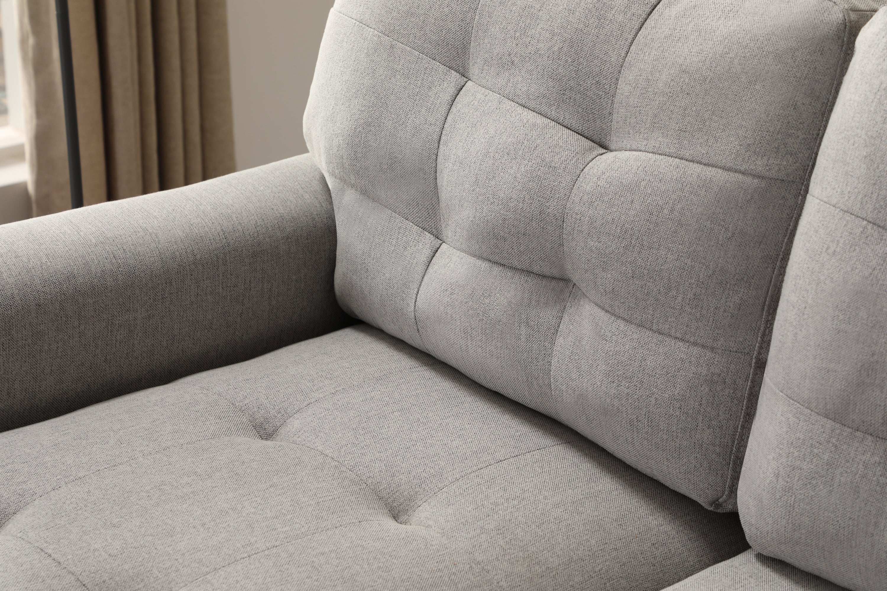 Upholstery Sleeper Sectional Sofa Gray - Atlantic Fine Furniture Inc