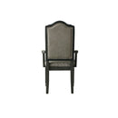 House - Beatrice Chair (Set of 2) - Two Tone Gray Fabric & Charcoal Finish - Atlantic Fine Furniture Inc