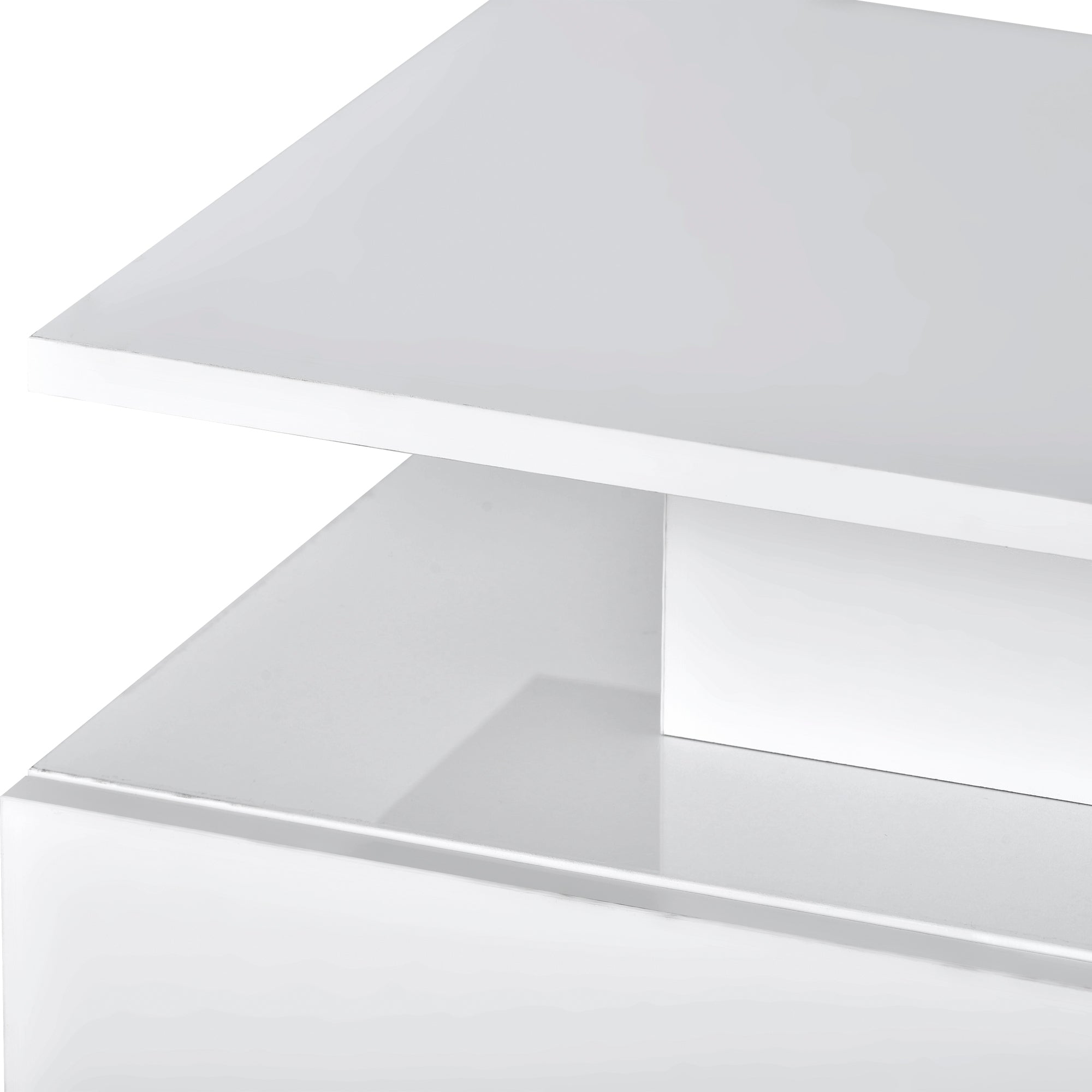 ON-TREND Modern, Stylish Functional TV stand with Color Changing LED Lights, Universal Entertainment Center, High Gloss TV Cabinet for 75+ inch TV, White - Atlantic Fine Furniture Inc