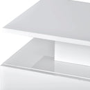 ON-TREND Modern, Stylish Functional TV stand with Color Changing LED Lights, Universal Entertainment Center, High Gloss TV Cabinet for 75+ inch TV, White - Atlantic Fine Furniture Inc