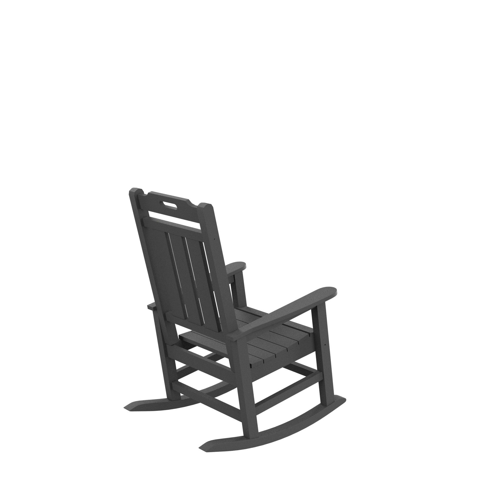 Presidential Rocking Chair HDPE Rocking Chair Fade-Resistant Porch Rocker Chair, All Weather Waterproof for Balcony/Beach/Pool Gray - Atlantic Fine Furniture Inc
