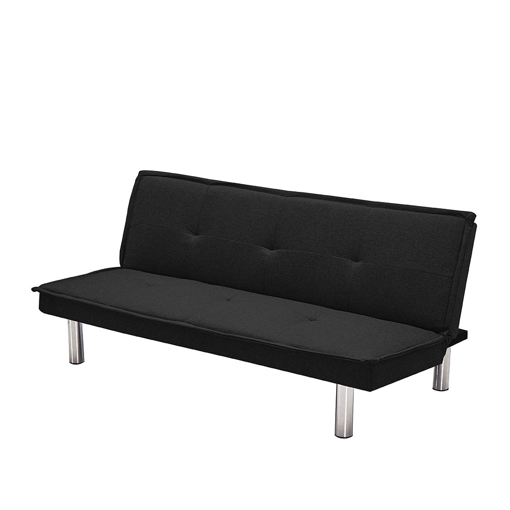 Black Fabric Sofa Bed , Convertible Folding Futon Sofa Bed Sleeper for Home Living Room . - Atlantic Fine Furniture Inc